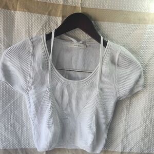 Idem ditto White Knit Crop Top
